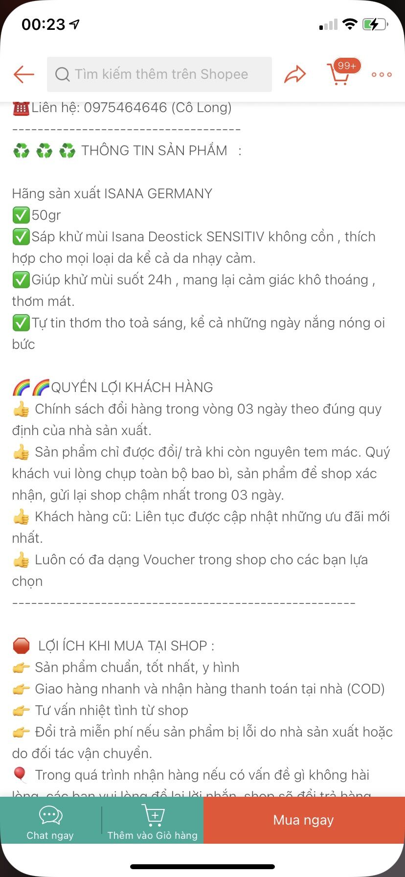 Sáp Khử Mùi Nữ ISANA SENSITIVE DEOSTICK