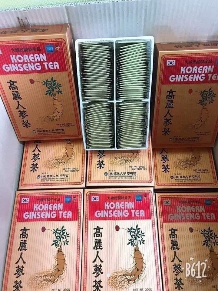 Trà hồng sâm Hàn Quốc Hộp/100 gói x 3gr