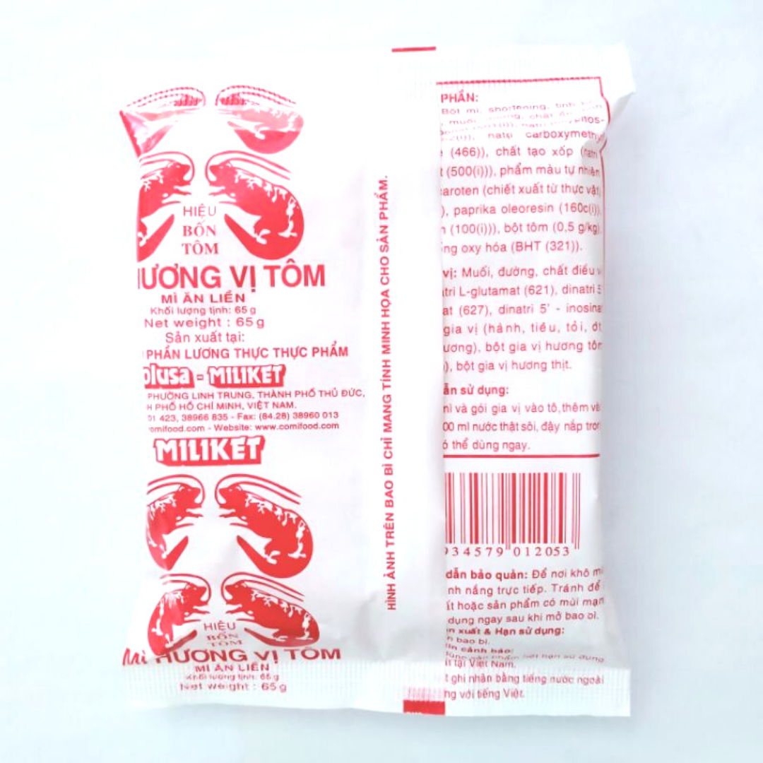Mì ăn liền giấy trắng ăn liền Miliket 65 gam