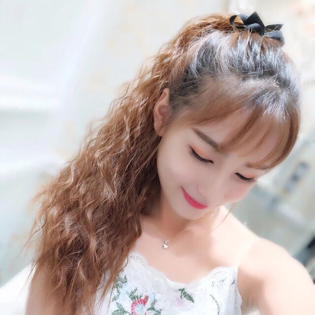 Tóc giả cột xù sóng dài ❇️