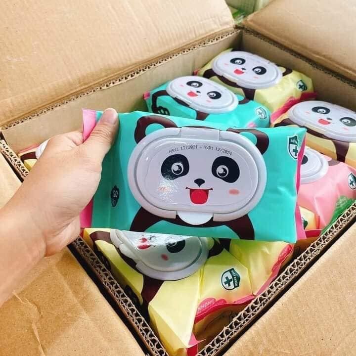 HCM  1 thùng 32 gói khăn giấy ướt kháng khuẩn thiên phúc
