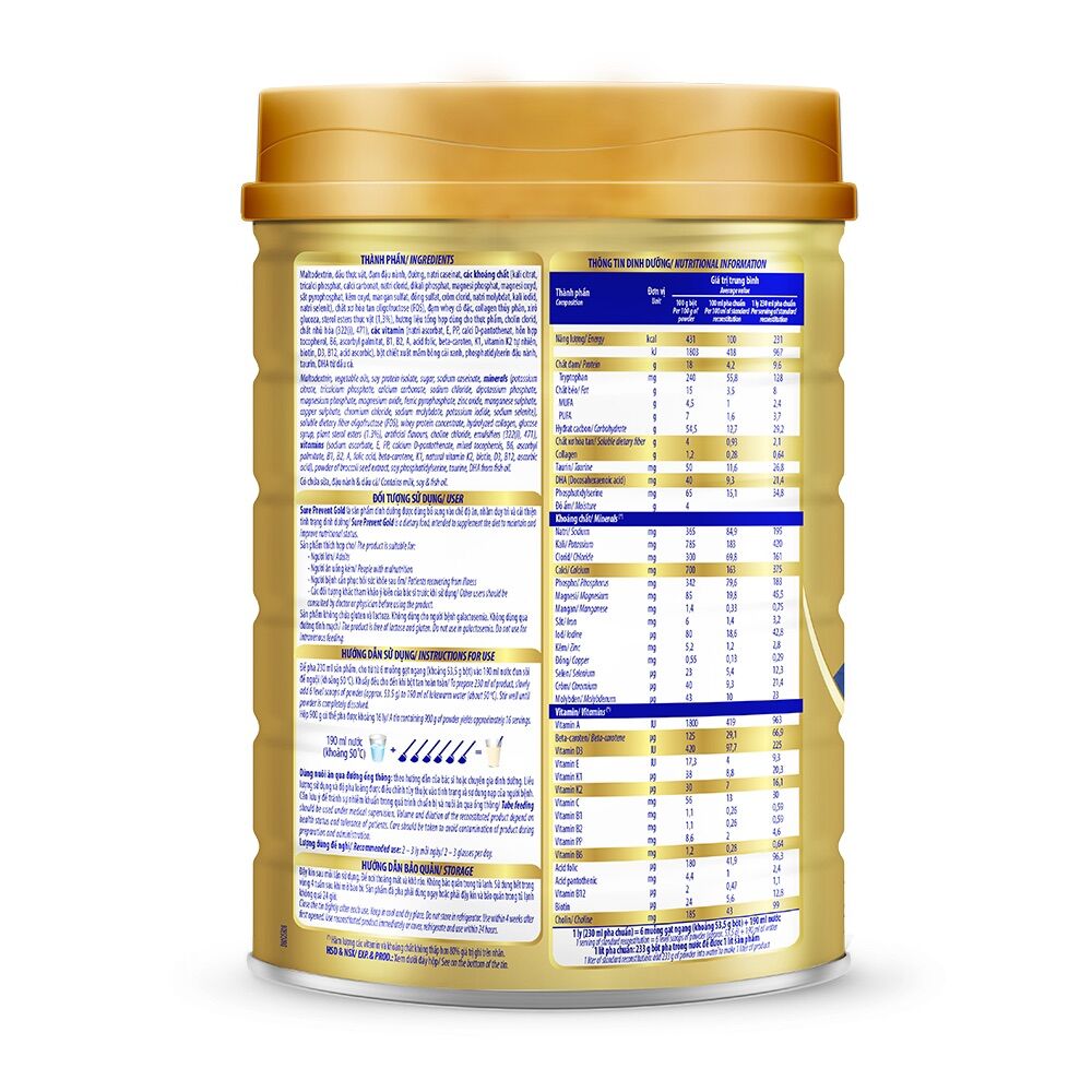 Sữa bột Sure Prevent Gold 900gr