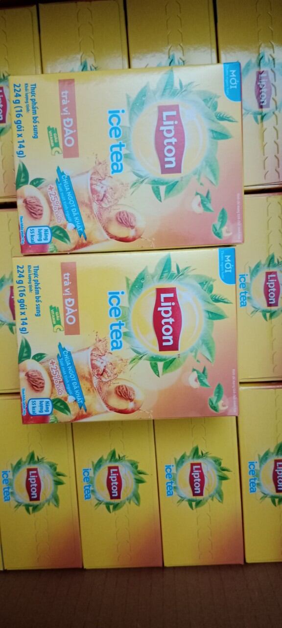 Lipton ice tea hương đào hộp 224g(16goi×14g
