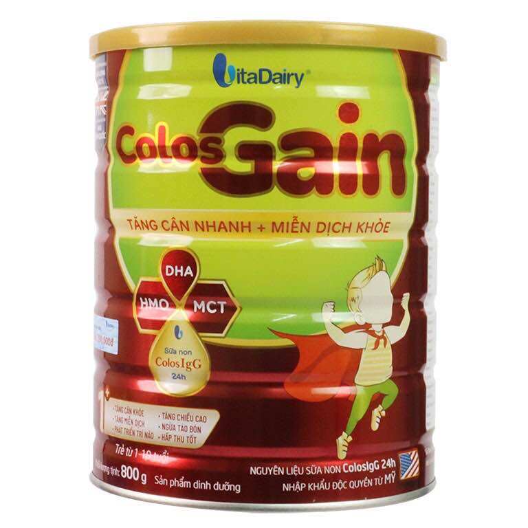 Sữa colos gain 1+ 800g