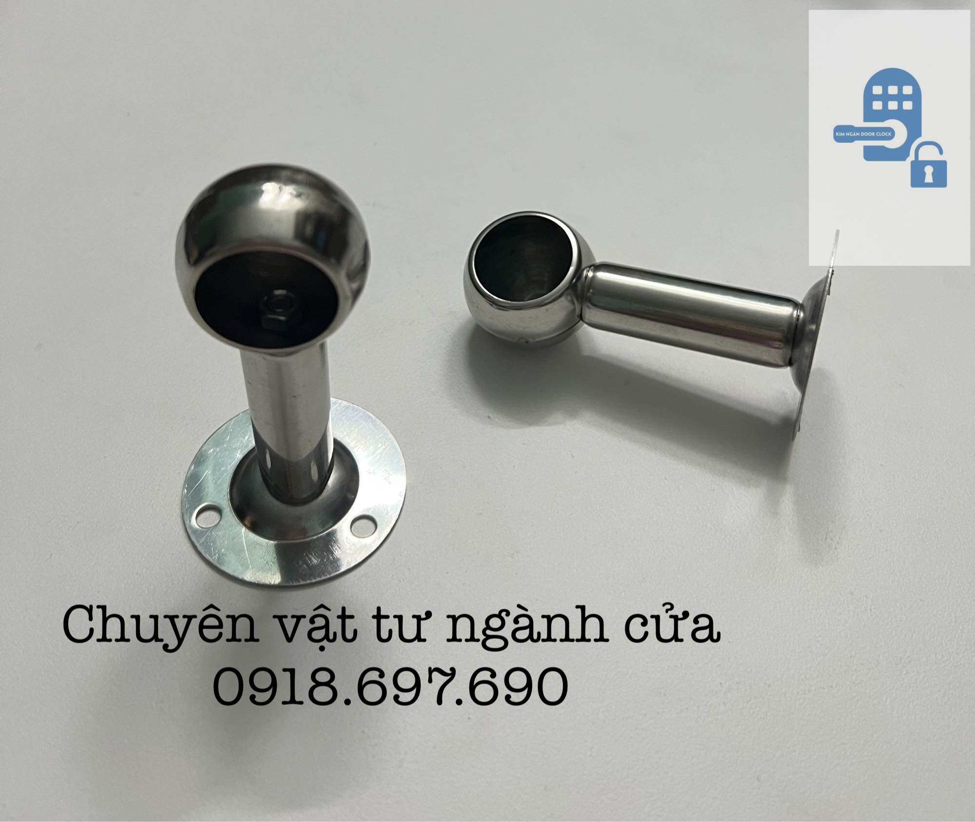Cốc inox bắt cây phi tròn tủ - rèm cửa