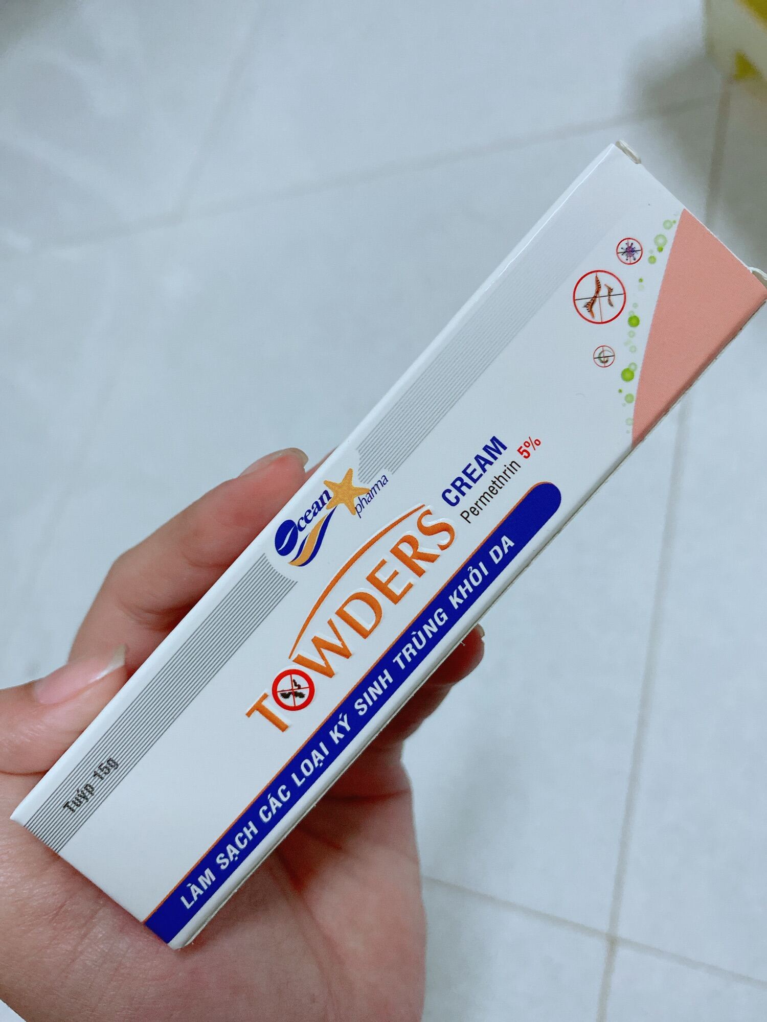 Kem Làm Sạch Các Loại Ký Sinh Trùng Khỏi Da Towders Cream 15g