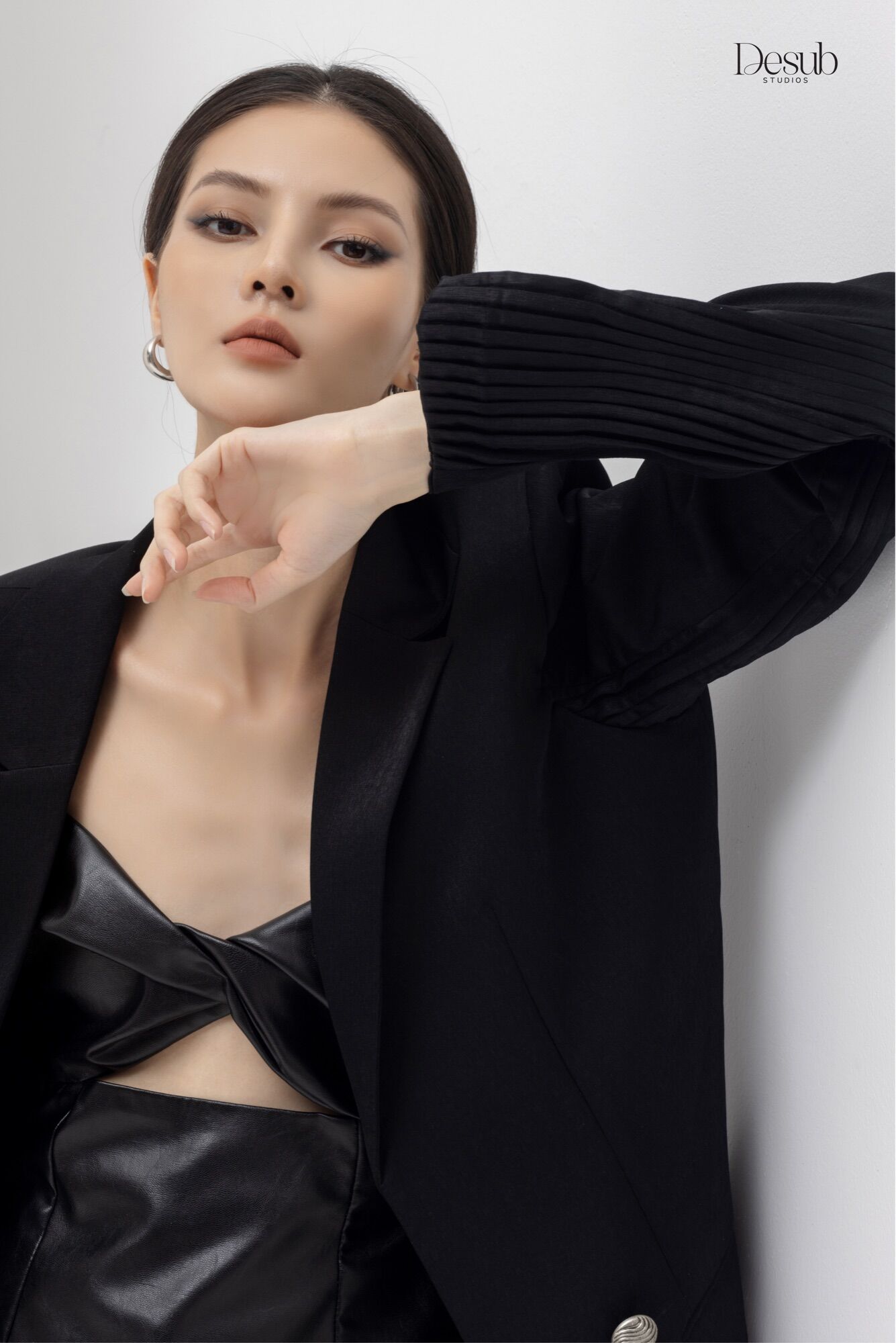 Áo da 2 dây Faux Leather Top DESUB STUDIOS