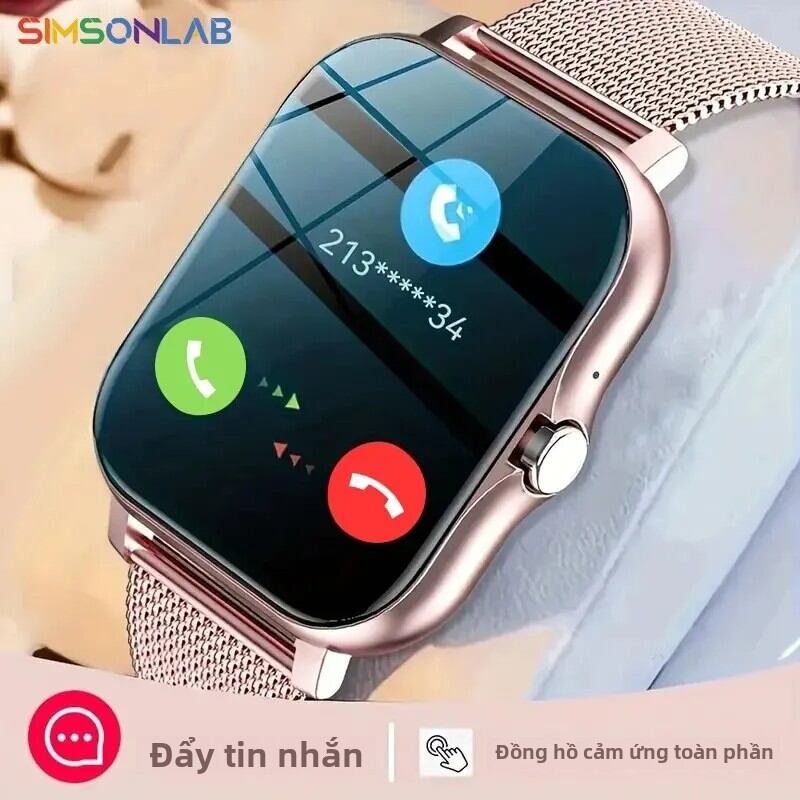 Đồng Hồ Thông Minh Điện Thoại Android Màn Hình HD 1.44 Inch, Hỗ Trợ Gọi Bluetooth, Đo Nhịp Tim Và Huyết Áp, Dành Cho Nam Và Nữ