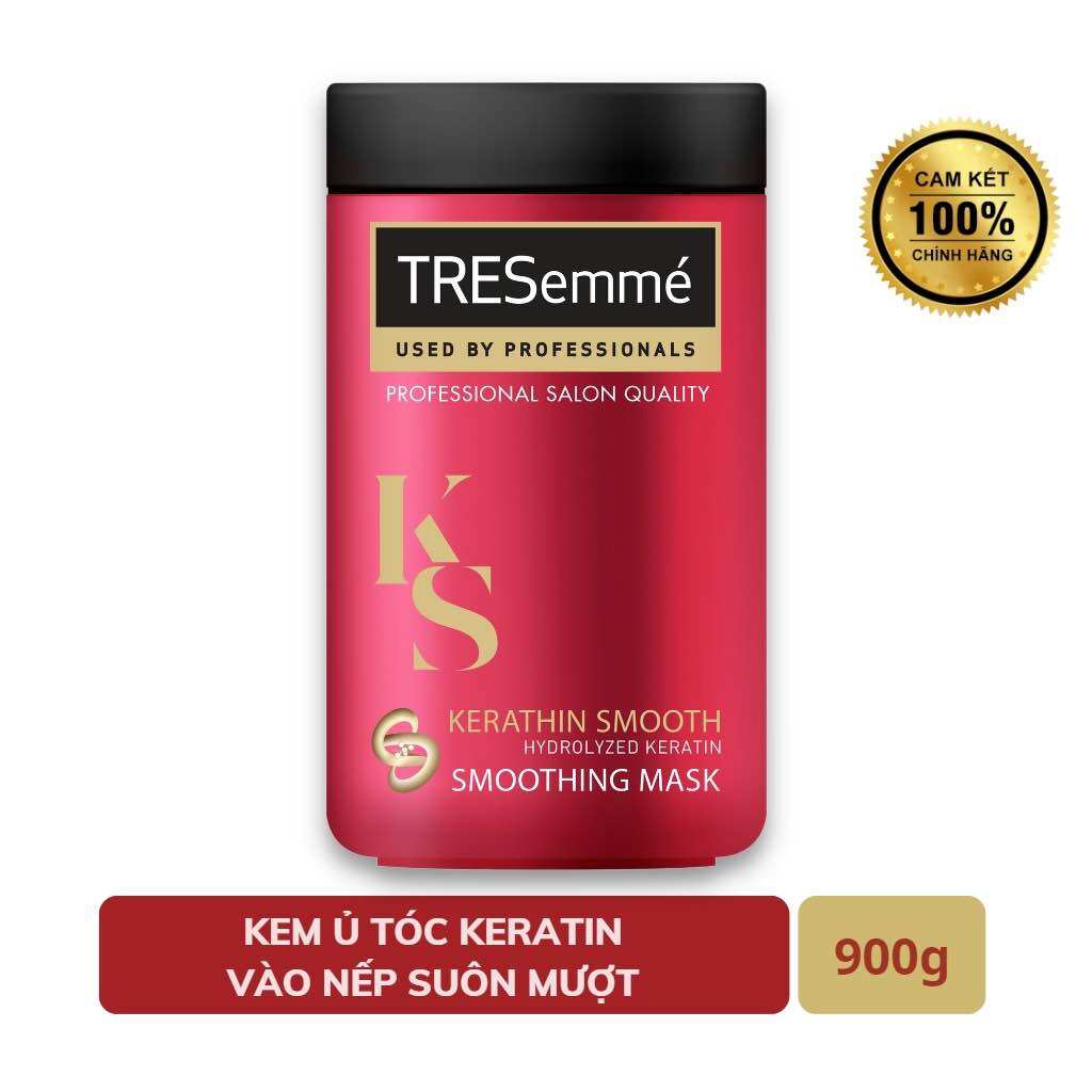 Kem Ủ tóc Tresemme, tóc bóng mượt, mềm mại, giảm xơ, gỡ rối, chuẩn Salon Tresemme Keratin Smooth 900g