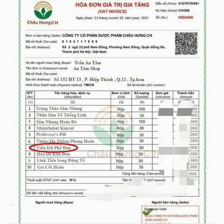 [HCM]Bổ Phối - Viên Ích Phế Đan