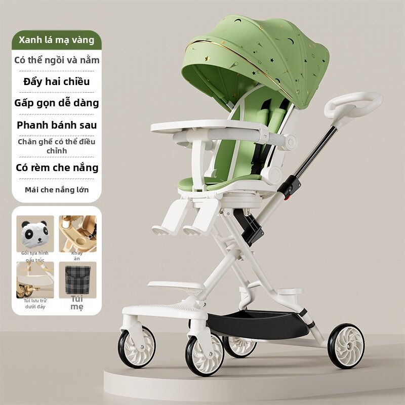 High View Lightweight Foldable Sit-Lie-Swivel Stroller - 7