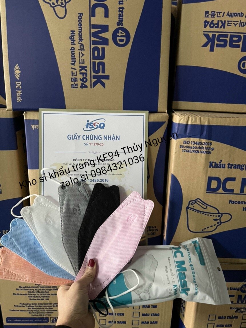 Khẩu trang KF94 công nghệ hàn quốc DC mask túi 10 chiếc