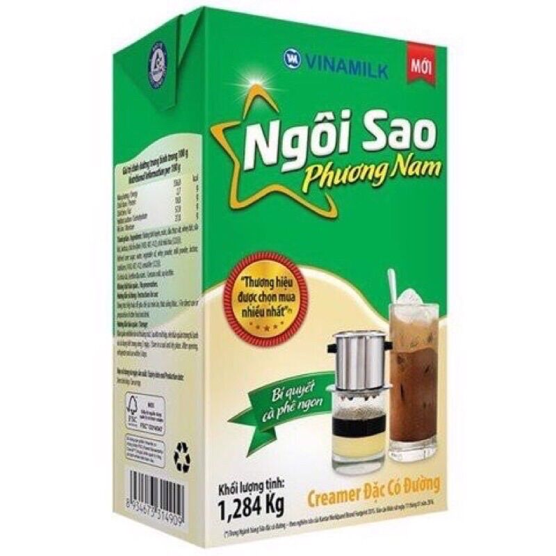 Sữa đặc Ngôi sao phương nam hộp giấy 1.284kg