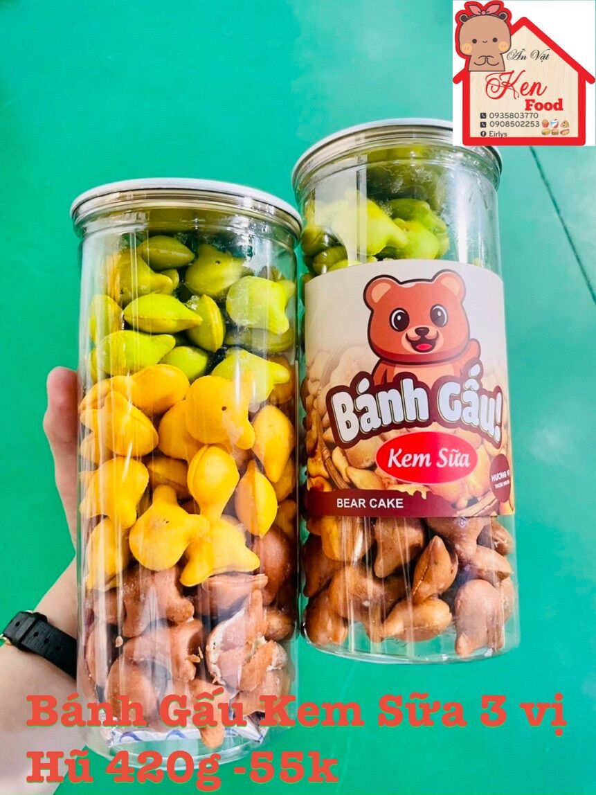 Bánh gấu nhân kem sữa