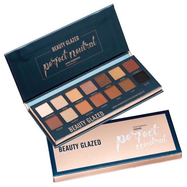 Bảng phấn mắt Beauty Glazed Perfect Neutral eyeshadow palette Dupe Anastasia Beverly Hills Soft Glam