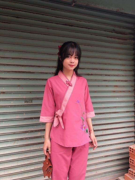 Đồ Lam Đi Chùa # mẫu hoa sen nơ