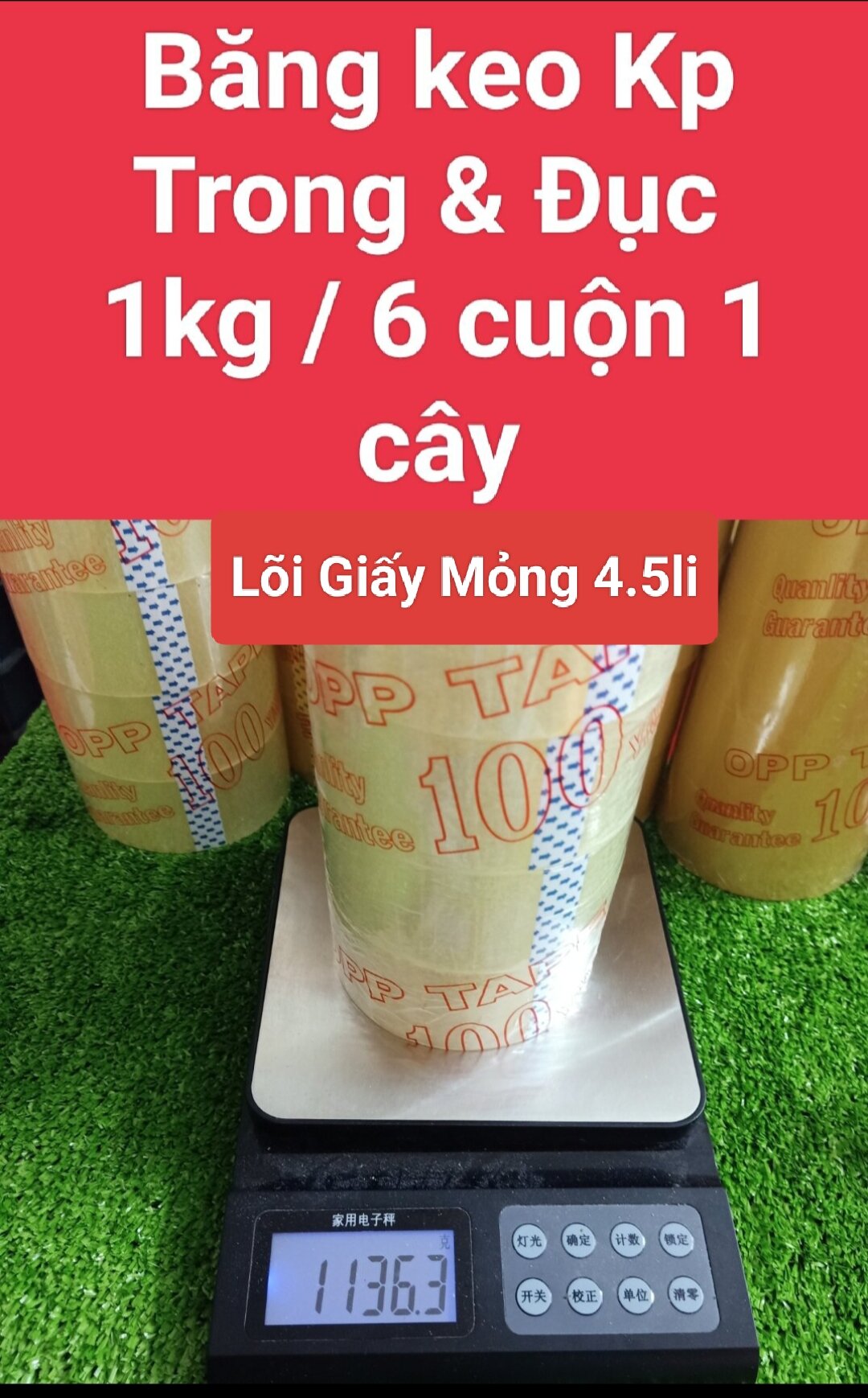 Băng keo băng dính trong/đục 4.8cm - 100yard