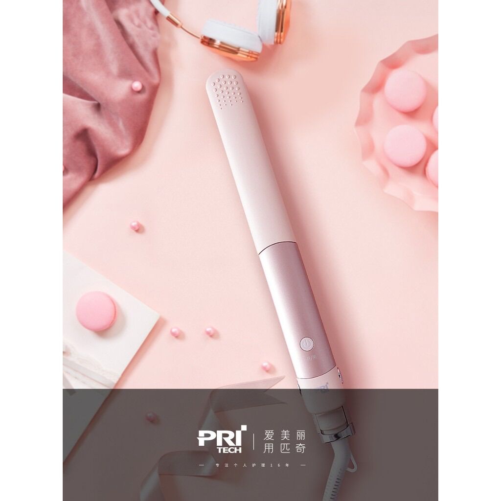 Máy là (duỗi) tóc siêu mỏng Pritech có 6 mức chỉnh nhiệt, bảo hành 3 tháng