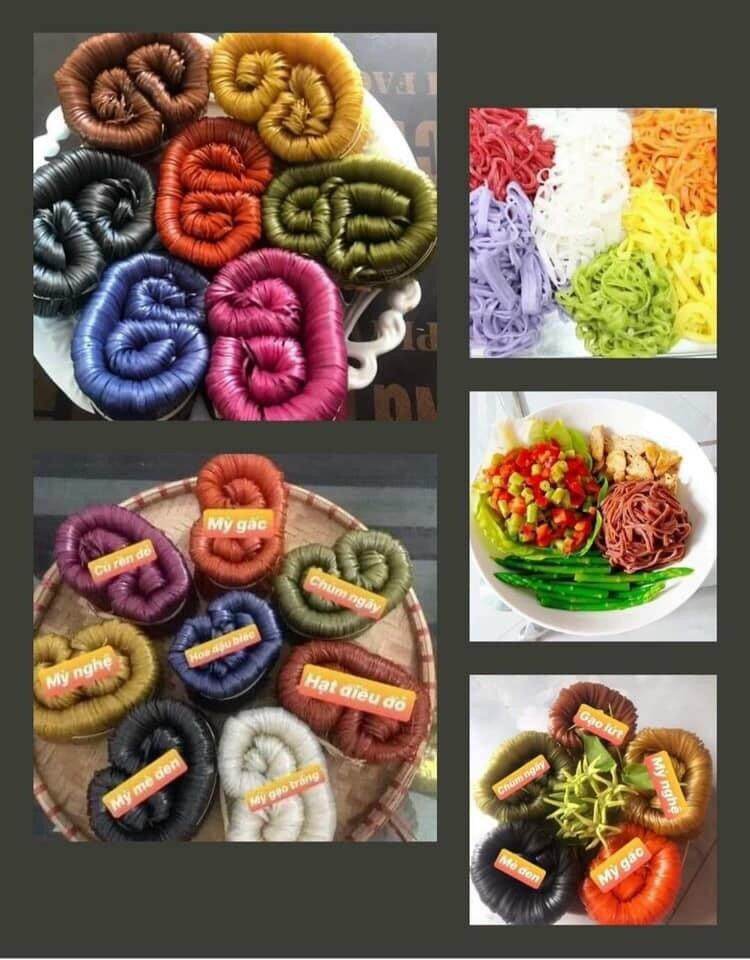 Mỳ Khô Rau Củ Ngũ Sắc 600g. Đặc Sản Mỳ Chũ