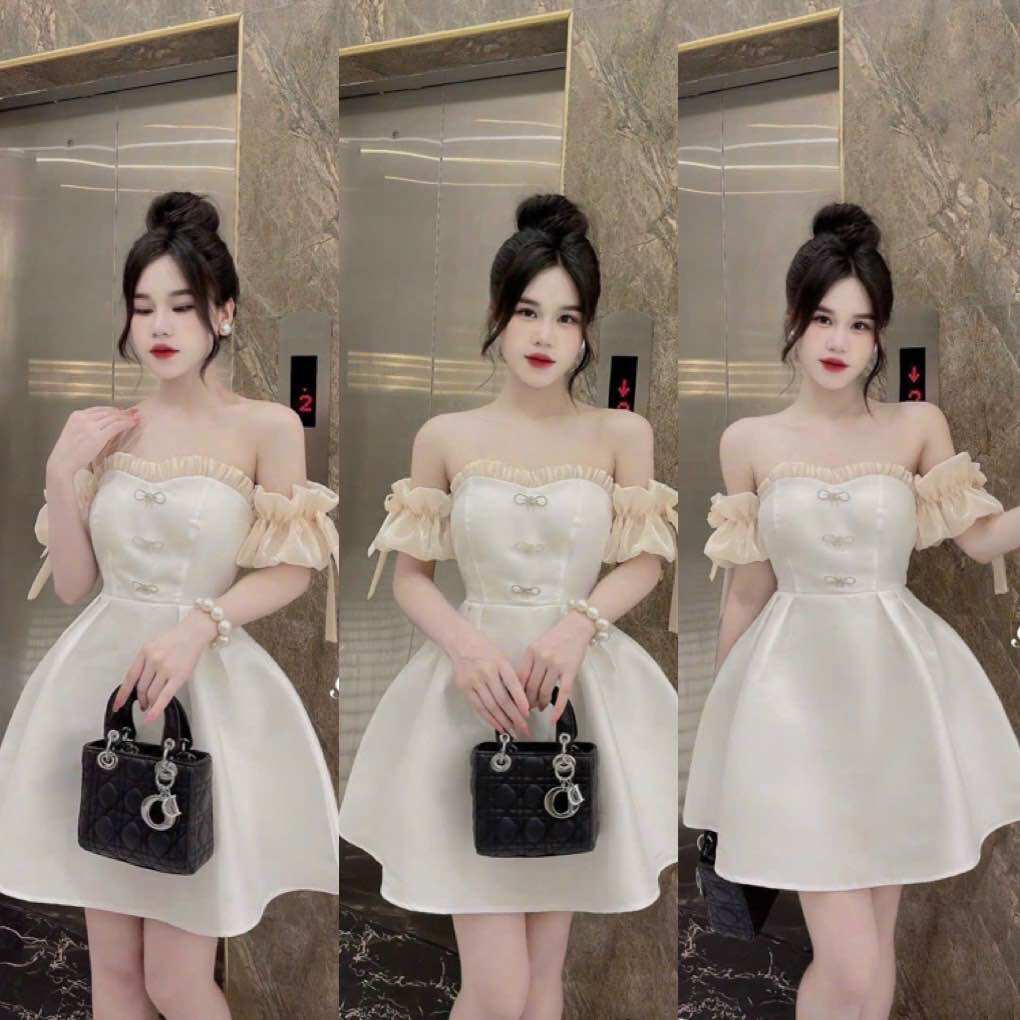 Đầm tapta xoè ngắn