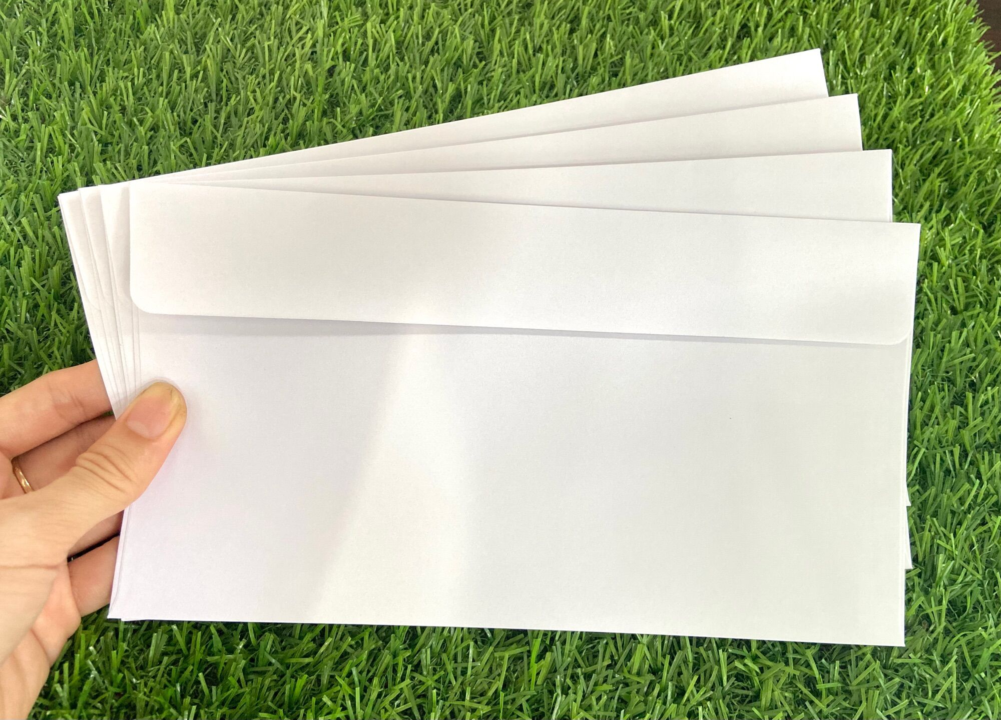 Bao thư trắng có keo dán 12x22 cm - phong bì thư