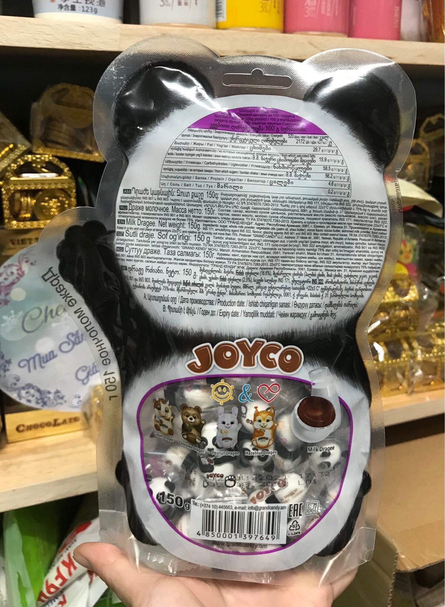 Kẹo Socola Gấu Trúc Panda Joyco Milk Dragee ( 1 Bịch 150g)