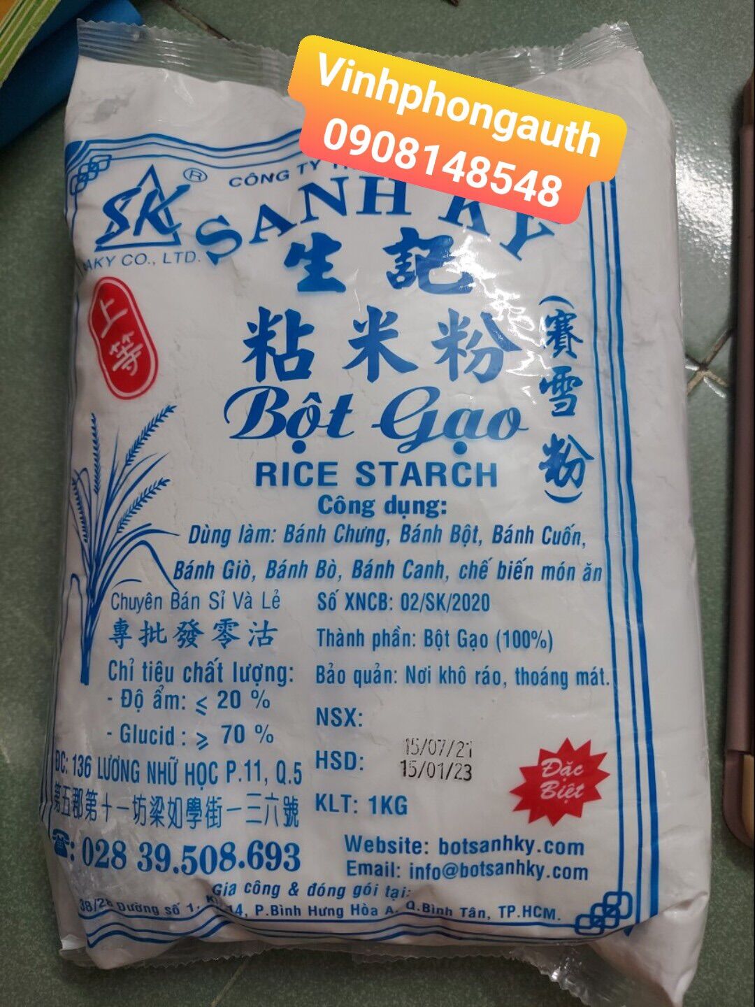 Bột gạo sanh ký 1kg