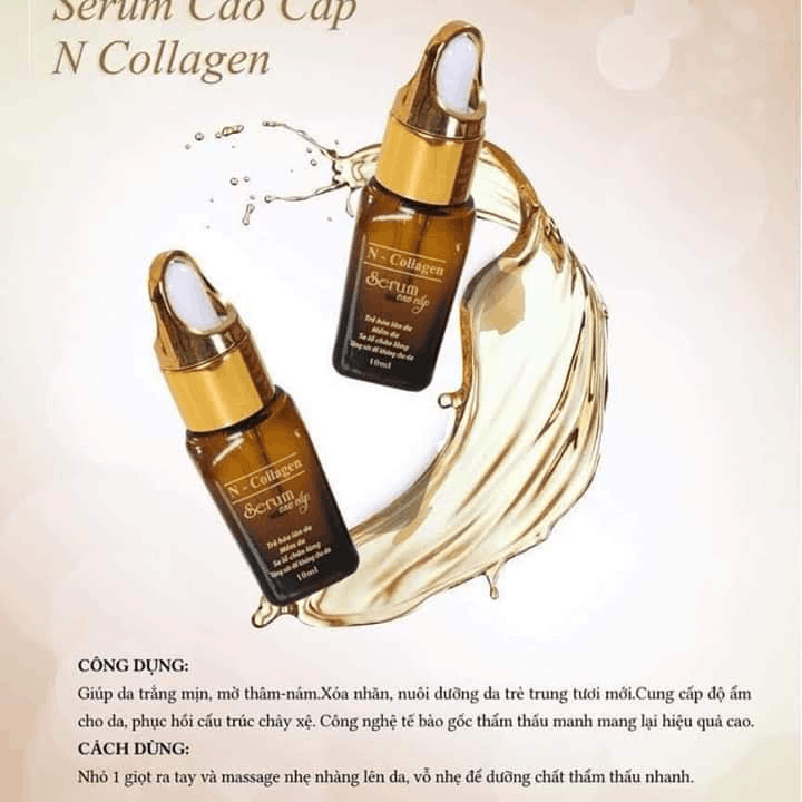 Serum Cao Cấp N Collagen – Trắng Mịn, Mờ Thâm Nám & Xóa Nhăn Nhanh Thẩm Thấu