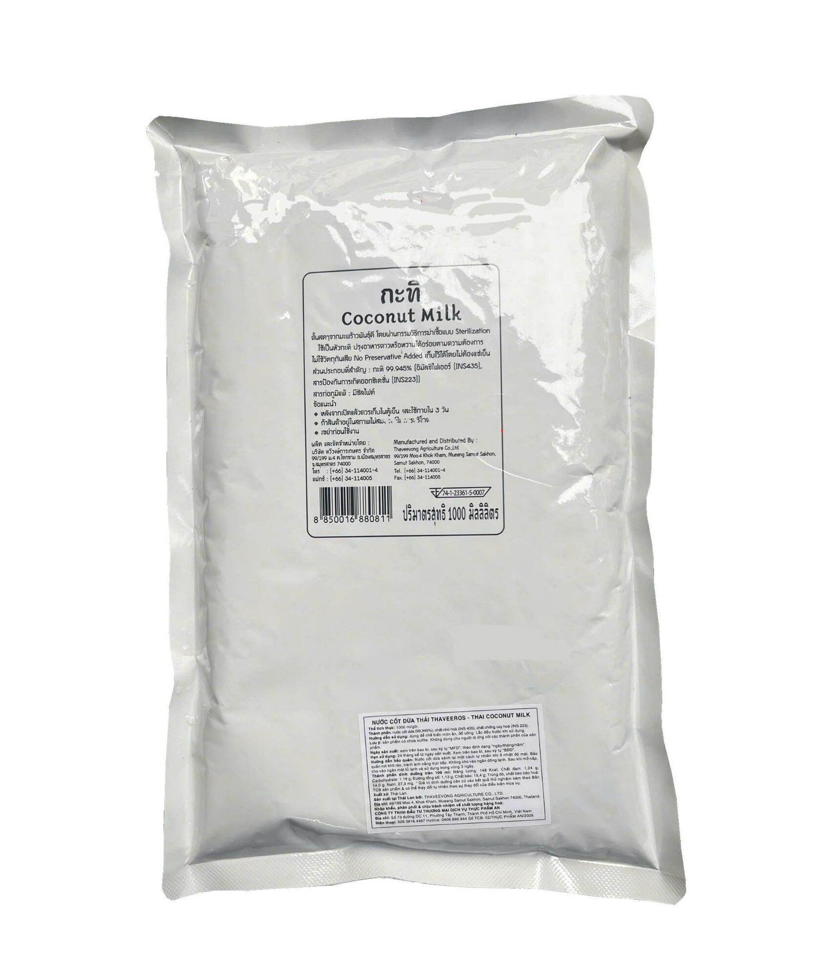 Giá Tốt Nước cốt dừa Thaveeros Thái Lan 1kg