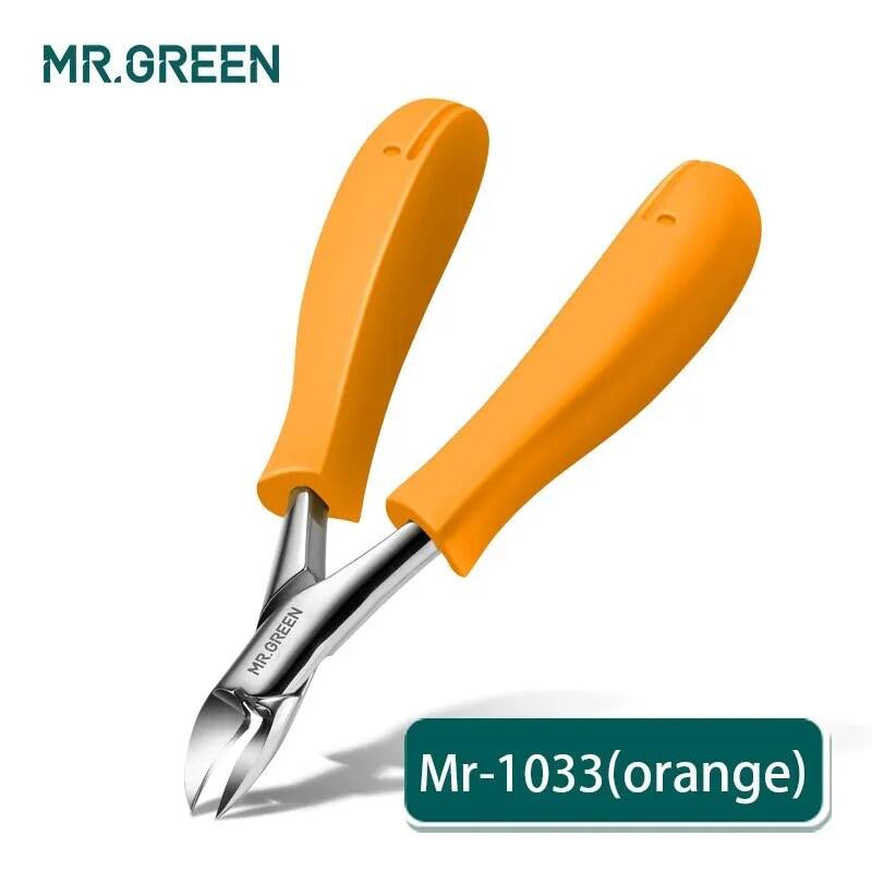 Mr. Màu xanh lá cây móng chân cắt móng tay cắt móng chân chuyên nghiệp paronychia công cụ Chống giật gân móng tay Bộ thép không gỉ