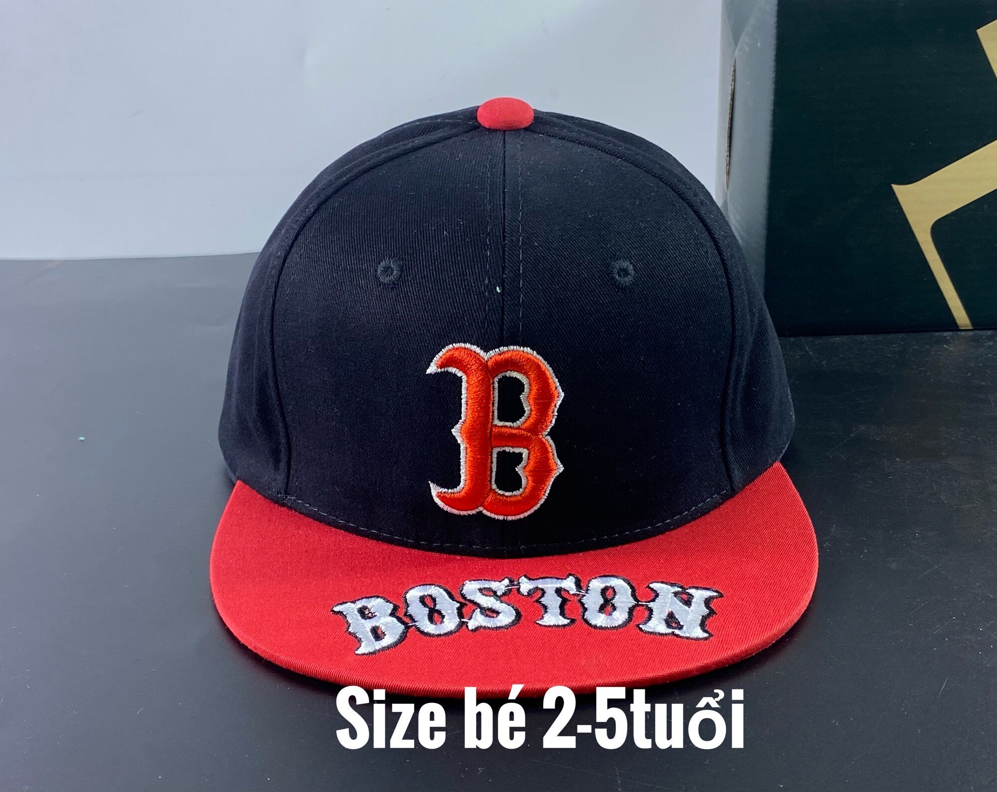 Nón kết hiphop trẻ em 2-5 tuổi thêu chữ B - mũ SnapBack dành cho bé thể thao