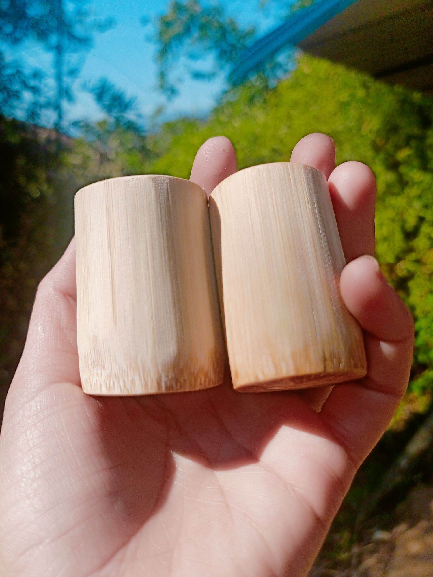 Ly, cốc uống rượ.u bằng tre cao 5cm