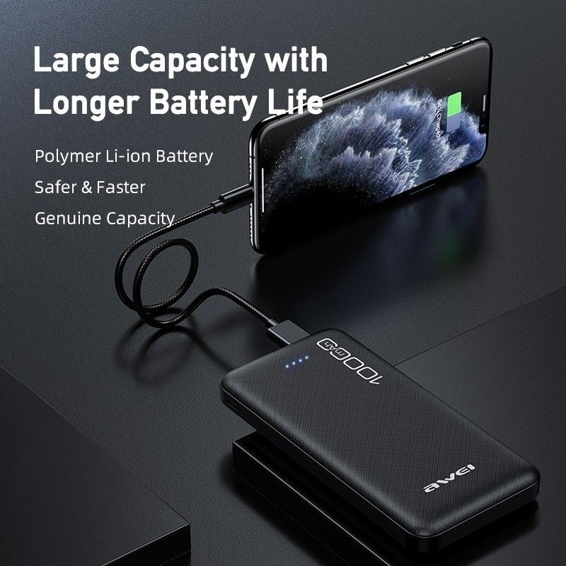 Sạc Dự Phòng Thông Minh AWEI P28K 10.000 mAh
