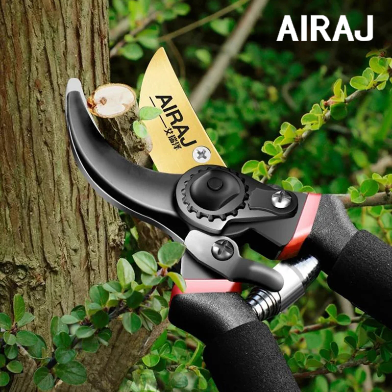 Airaj 1PC Dụng cụ làm vườn đa chức năng cắt tỉa nặng nề siêu sắc nét tay pruners, kéo vườn chuyên nghiệp