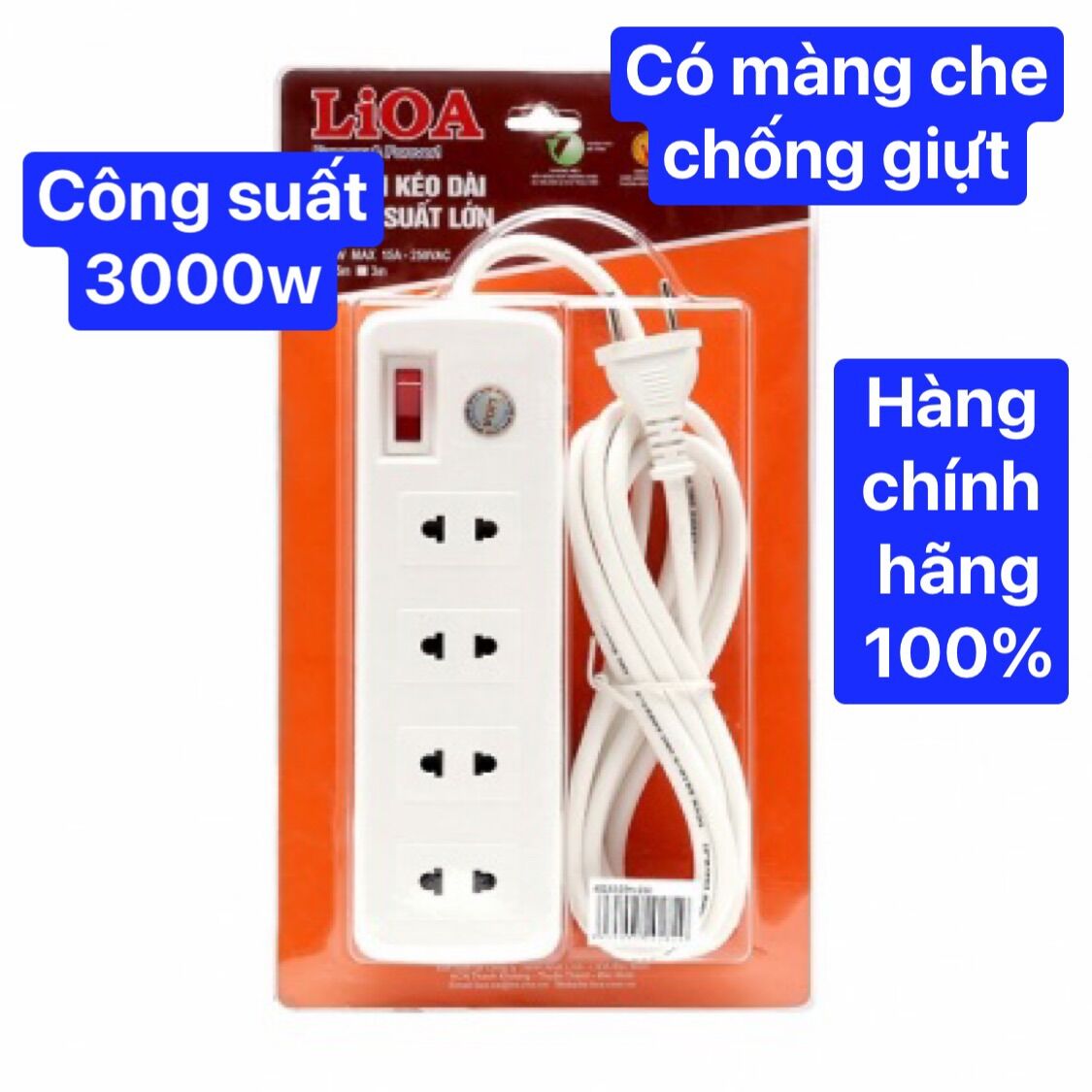 Ổ điện lioa. ổ điện 4 lỗ, 6 lỗ đa năng