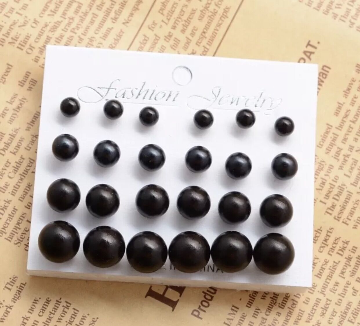 🪷Xả Kho_ Set 12 đôi bông tai HẠT NGỌC từ NHỎ đến LỚN