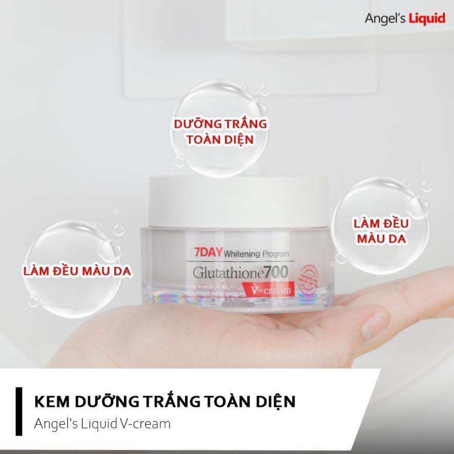 Combo Dưỡng Trắng Da 7DAY Angel's Liquid Whitening Program Gutathione 700V ( Serum & Cream )