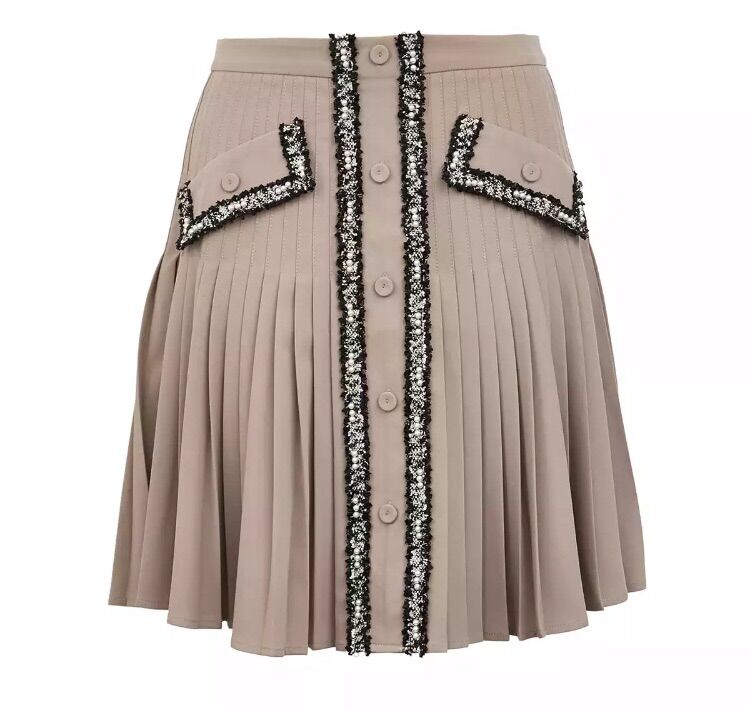 CHÂN VÁY XẾP LI LƯNG CAO VERO MODA CAO CẤP
