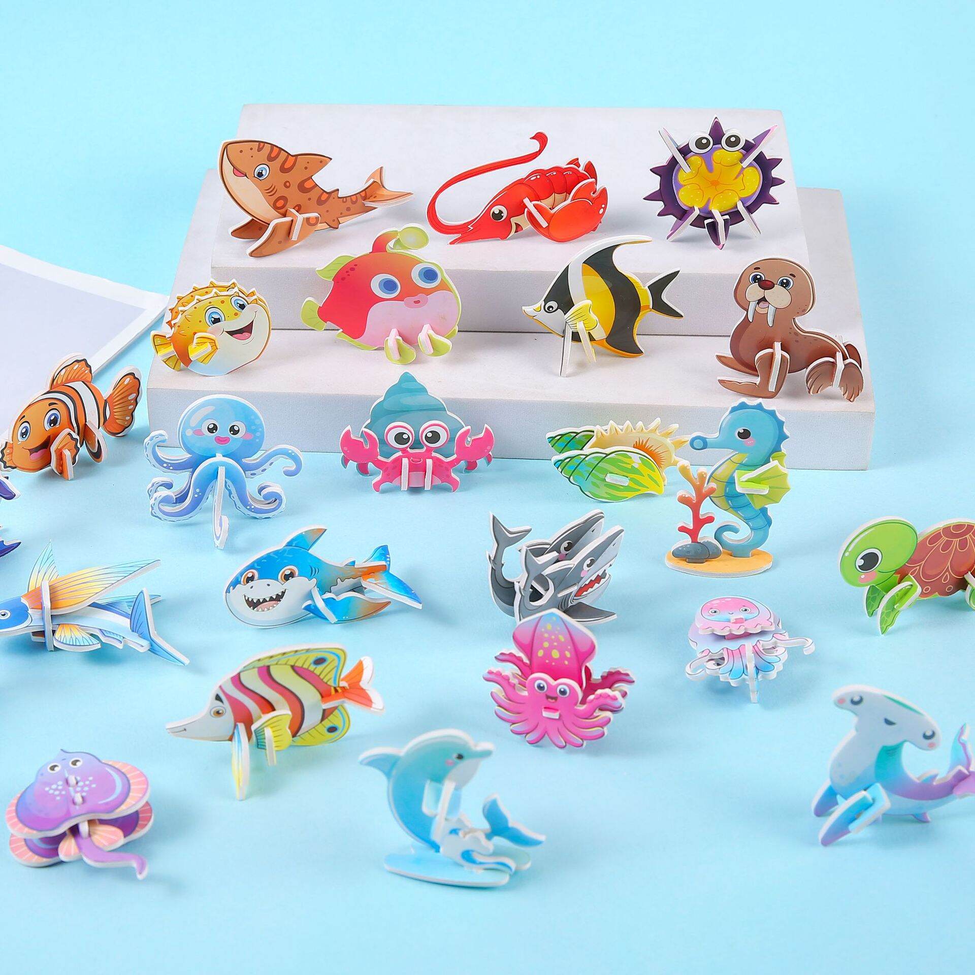 Bộ 30 Món Đồ Chơi Ghép Hình Giấy 3D Tự Làm Cho Trẻ Em - Động Vật Khủng Long Máy Bay & Xe Tăng Đồ Chơi Ghép Hình Hoạt Hình Mini Quà Tặng Tiệc Sinh Nhật