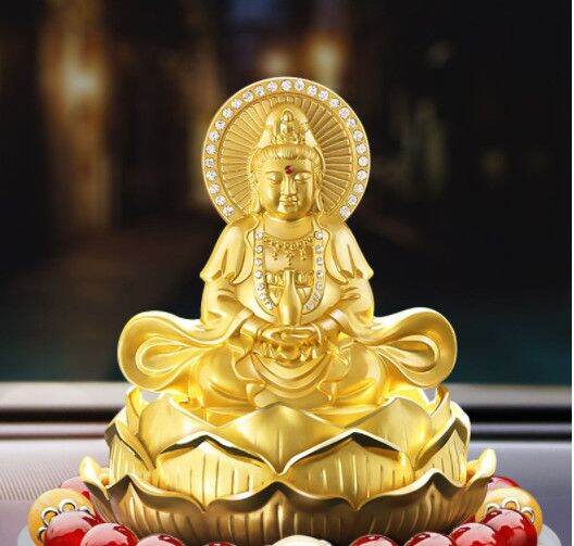 Tượng quan âm đài sen đính đá (mã 01)