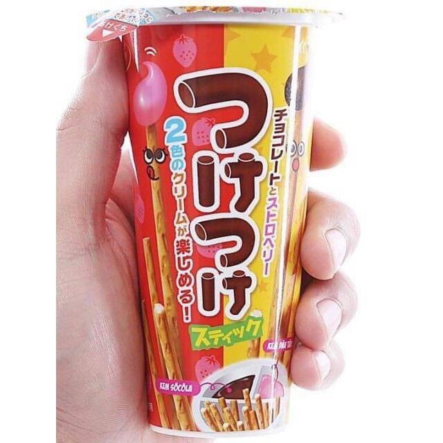 BÁNH QUE RICHY CHẤM KEM SOCOLA&DÂU WISMO