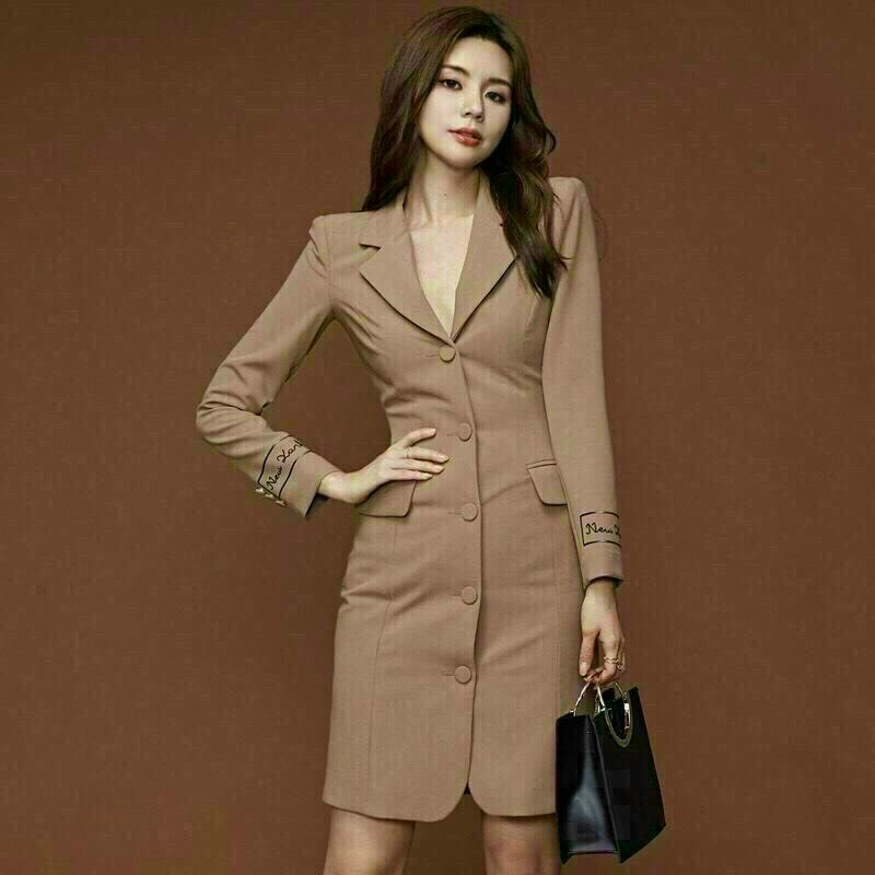 Đầm công sở cổ vest cao cấp sang trọng