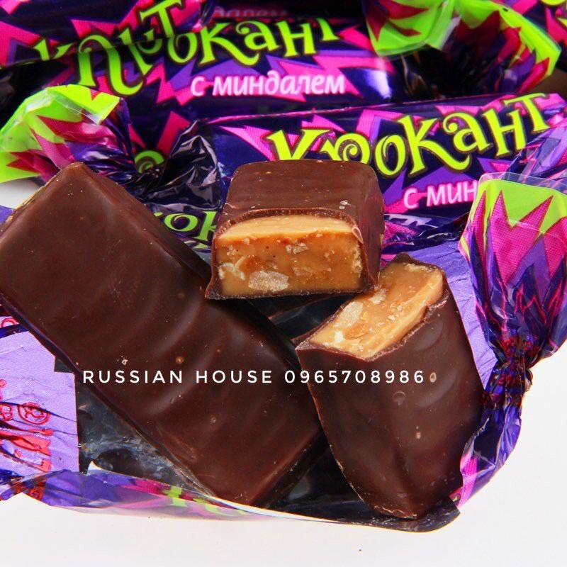 Kẹo tím Krokant socola hạnh nhân Nga/180gr