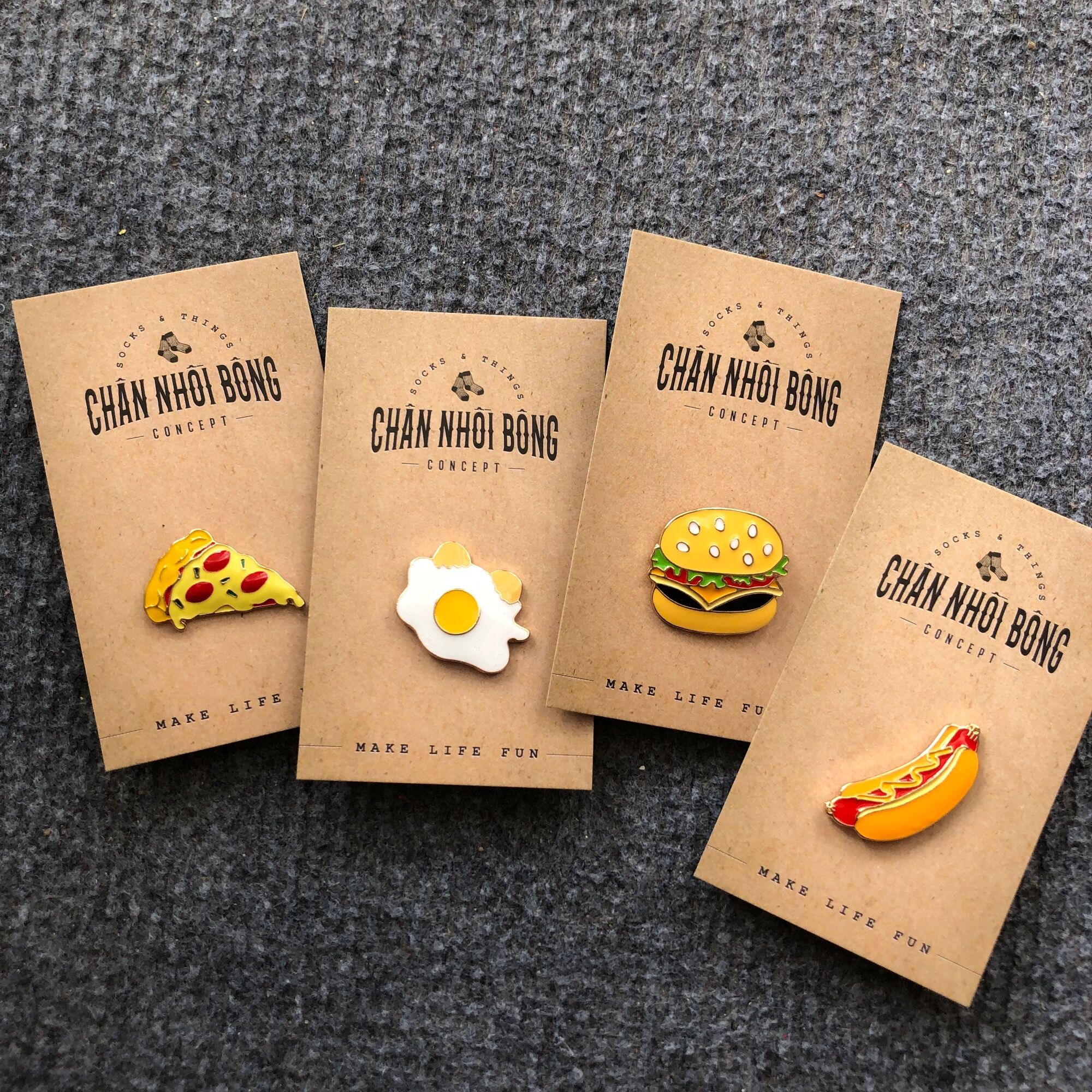 Pin cài áo, cài balo - Food