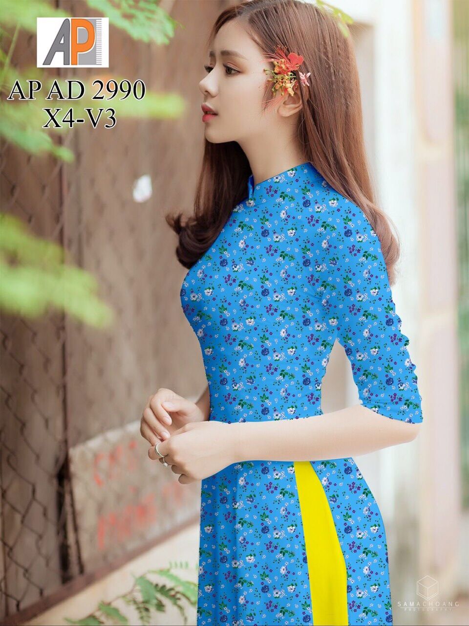 [HCM]Vải áo dài hoa nhí