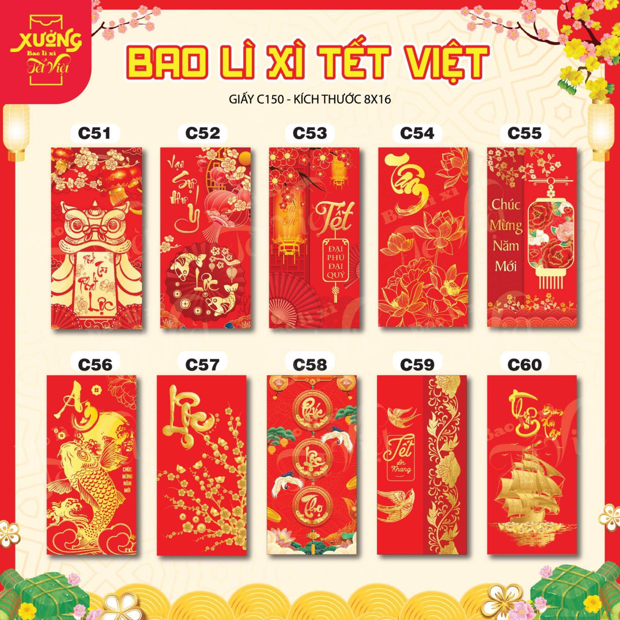 3000 bao lì xì giá rẻ 2024
