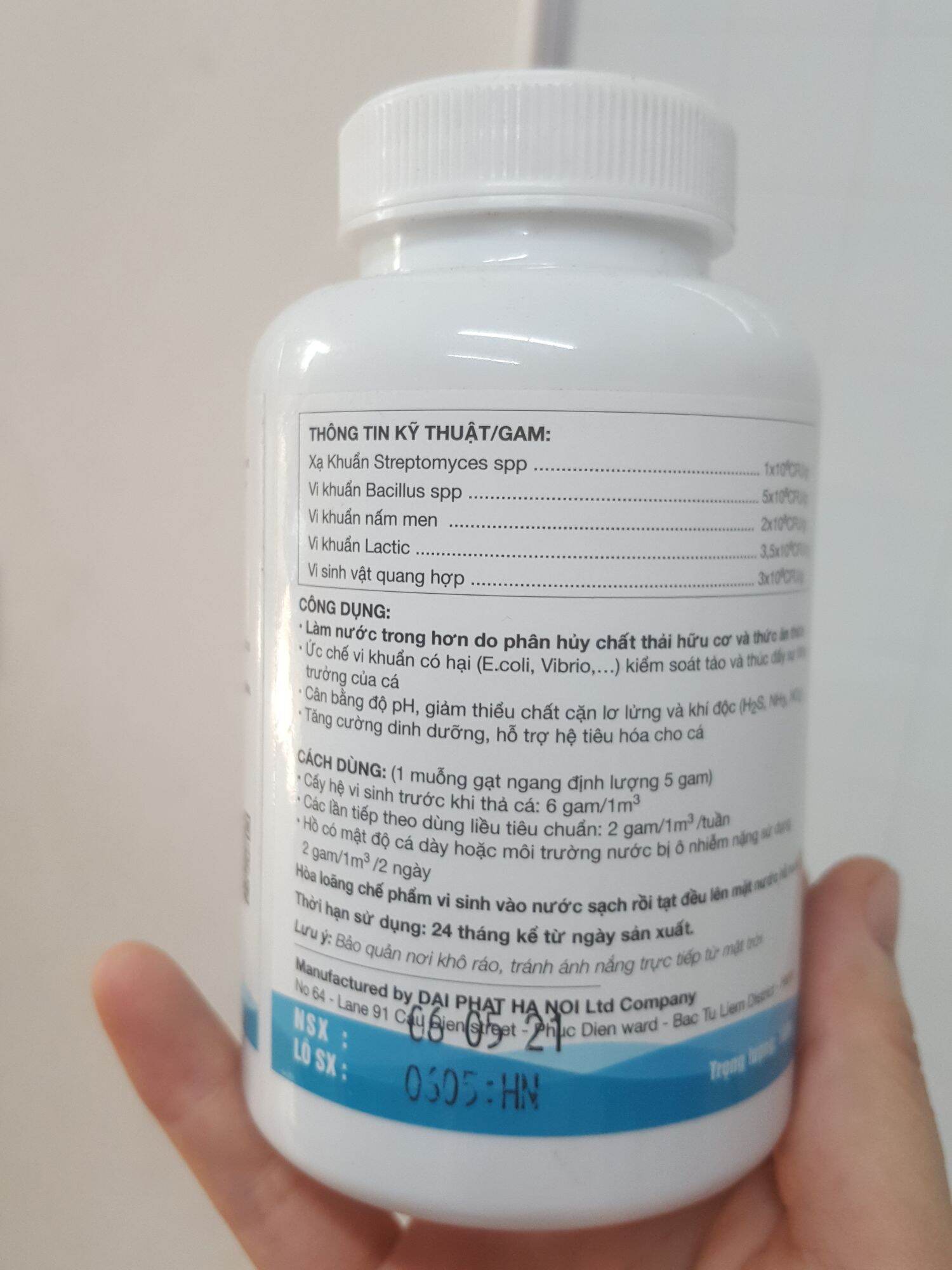 MEN VI SINH BỘT WINDY BIO - LỌ 100G - VI SINH CHO CÁ
