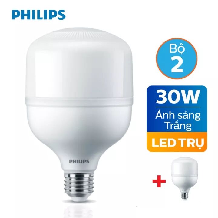 Bộ 2 bóng đèn 30w philips. bóng led bulb 30w g3 hi-lumen 3200lumen đui e27 chính hãng philips.