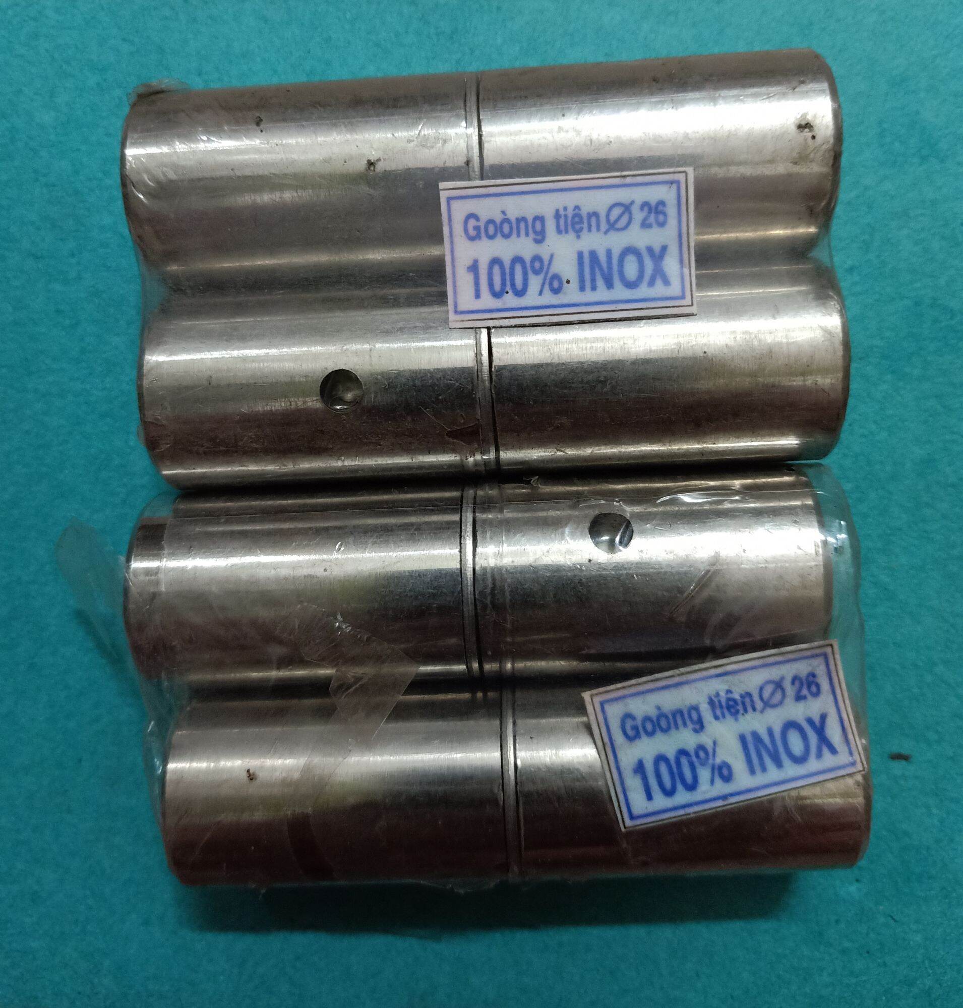 Bộ bản lề cối tiện inox phi 26, bản lề cửa inox chịu lực. Bộ 2 bản lề cối inox