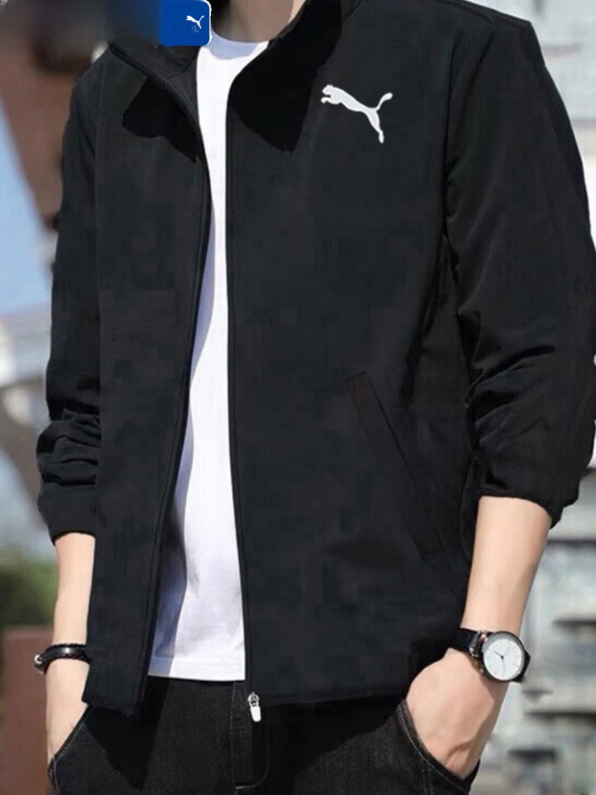Áo Khoác Thể Thao Thường Ngày Puma Dành Cho Nam Mùa Hè 2025 Áo Khoác Gió Cổ Đứng Dệt Kim Mới Của Puma Dành Cho Nam
